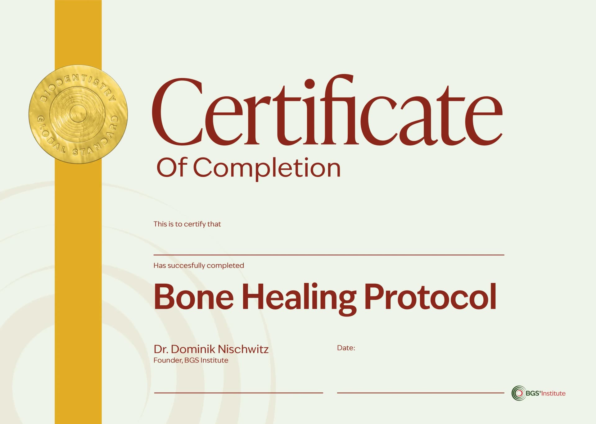 Bone Healing Protocol 