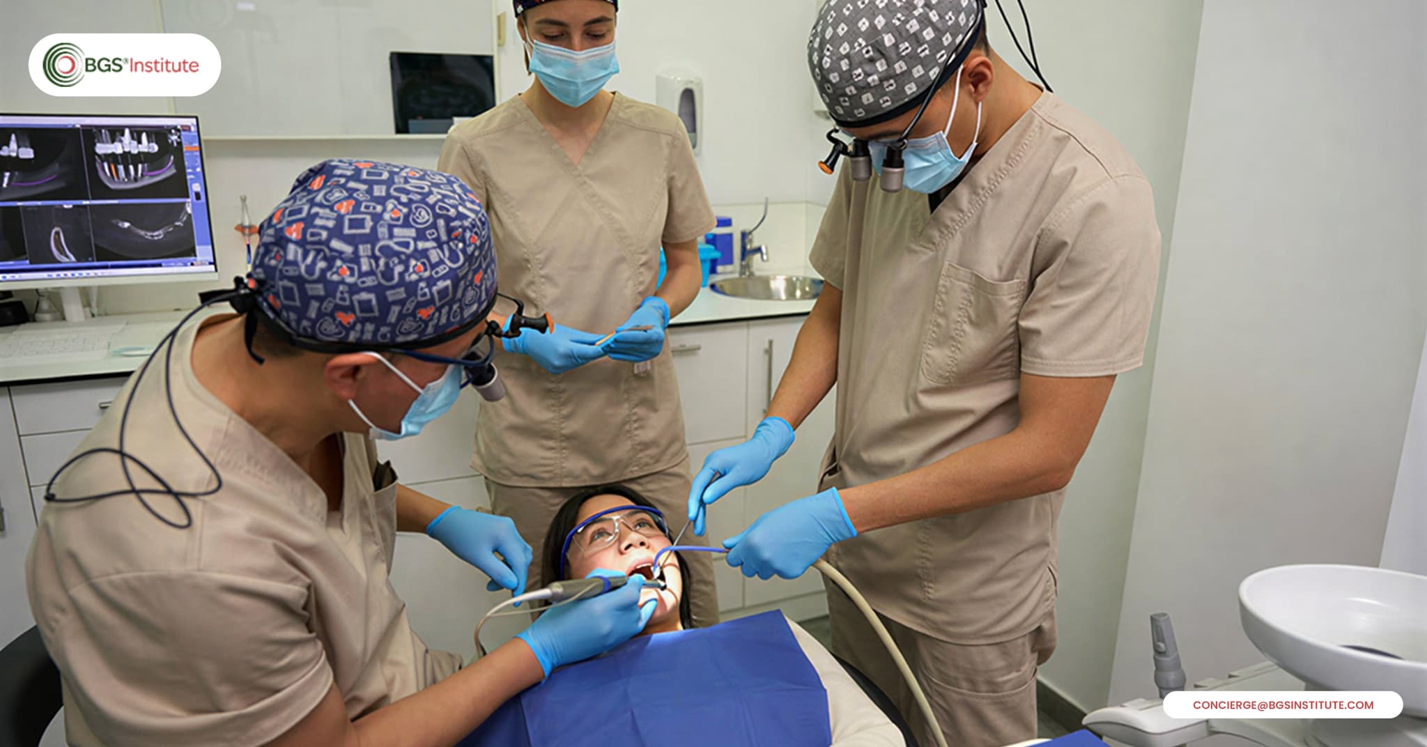 Dentists learning Biological Dentistry training during a clinical masterclass session